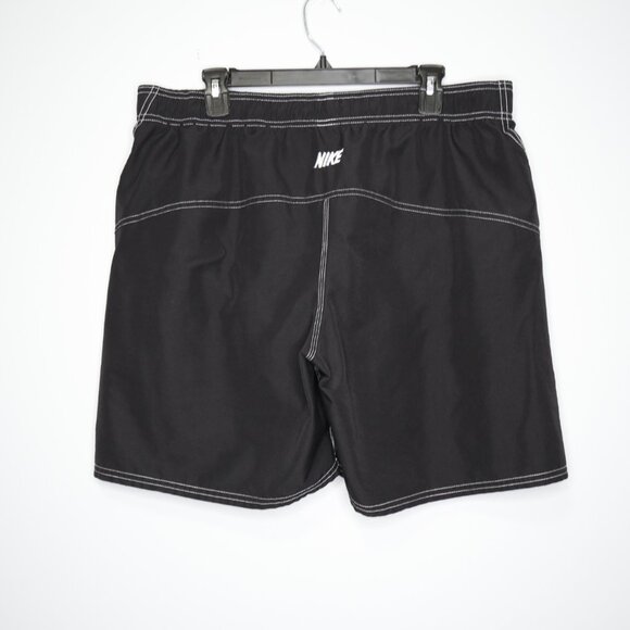 Nike Black Mesh-Lined Drawstring Swim Trunks w/ Pockets - XL. 100% Polyester - Picture 2 of 2